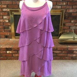 Flirty lavender ruffled dress